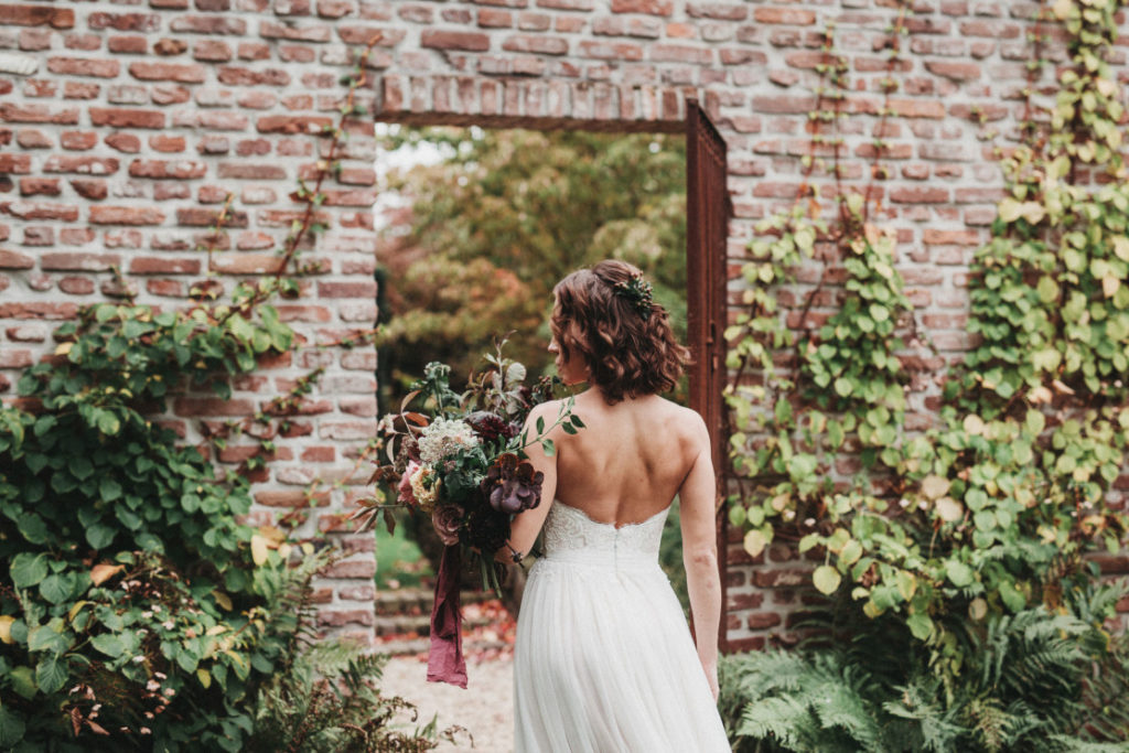 Fall inspired wedding styling workshop-Lovely and Planned-backless wedding dress