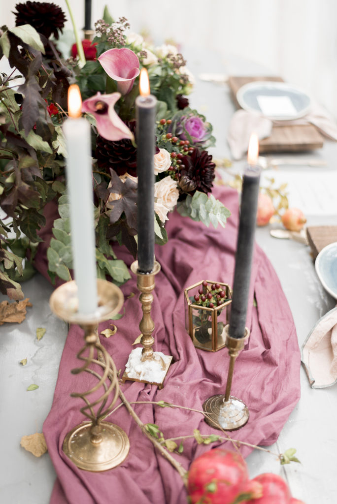Fall inspired wedding styling workshop-Lovely and Planned-table top decoration close up