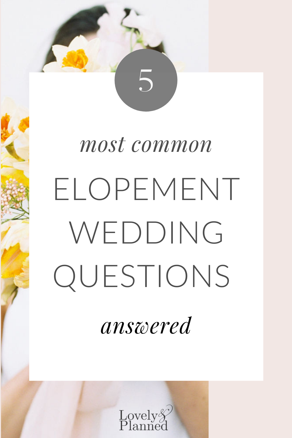 Top 5 Elopement Questions Answered - Lovely & Planned