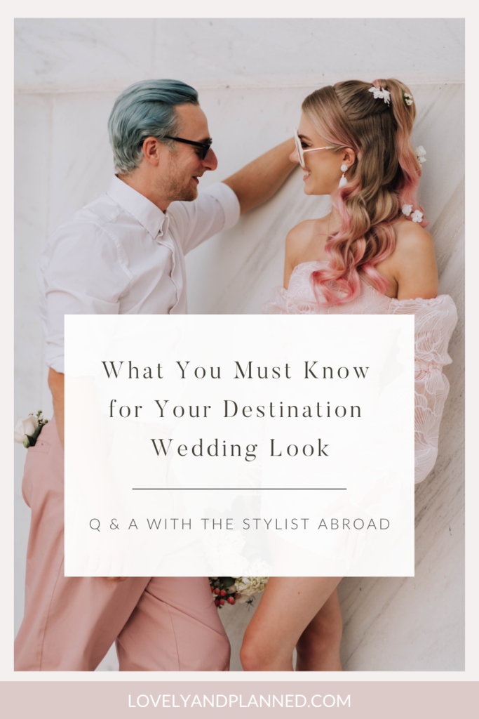 How do you prepare for your bridal look if you are having a destination wedding? In this blog post, I talk with Ashley, the founder and lead stylist of The Stylist Abroad, about the most frequently asked questions concerning all things bridal look for your destination wedding. From virtual trials to beauty emergencies and how to fix them, this blog post has got you covered.