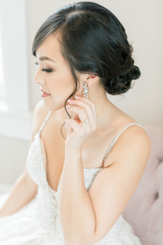 Elegant wedding updo. Hair style created by The Stylist Abroad.