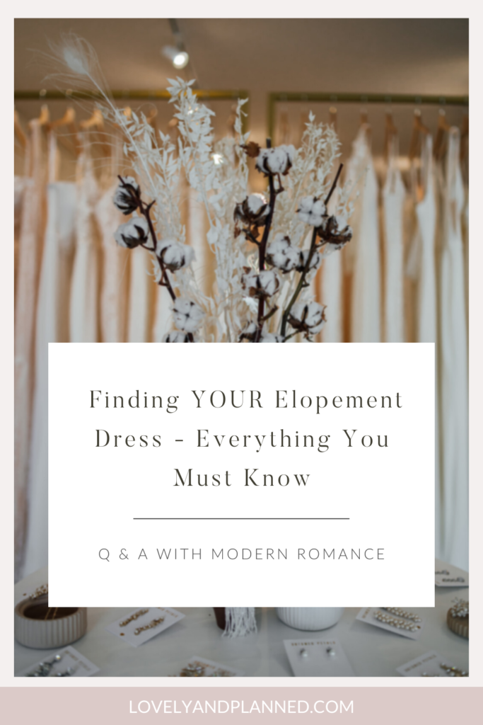 How do you travel with your wedding dress? What do brides usually wear when eloping? Are there any dress styles and fabrics that work particularly well for destination elopements? 

These are just a few of the many questions we tackle in this Q & A blog post with Modern Romance, a modern bridal boutique, based close to Amsterdam, the Netherlands.

#lovelyandplanned #weddingdress
